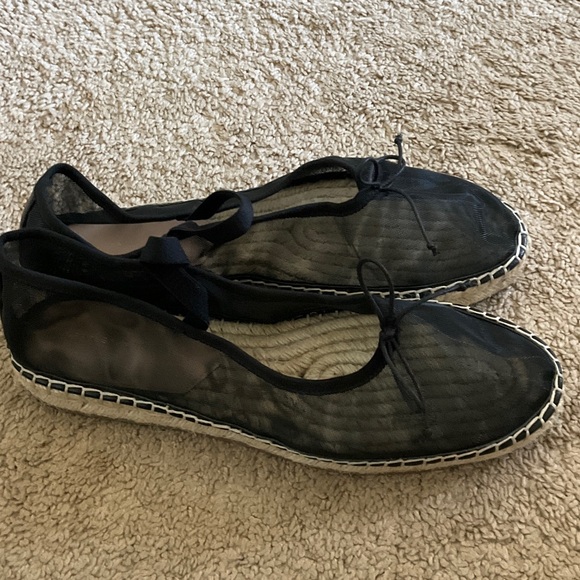 Loeffler Randall Black Mesh Espadrille Flats - Picture 2 of 10